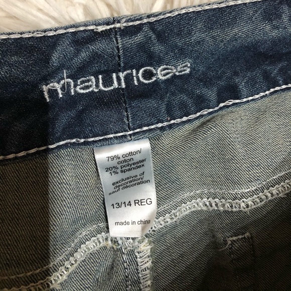 Maurices 13/14R ankle skinny-folded crop Capri style jeans. Spring cleaning❤️❤️ - Picture 12 of 15
